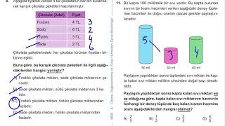 7 Sınıf Matematik Kazanım Kavrama Test 19 Oran Orantı Çözümler [upl. by Lahey]