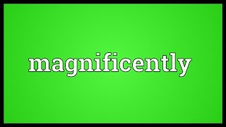 Magnificently Meaning [upl. by Oneal]