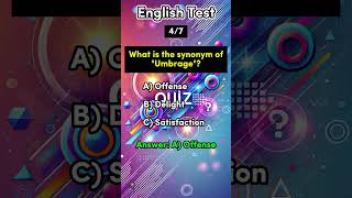 English Synonym Fun Quiz Game english quiz synonyms fun game wordlegame learnenglish shorts [upl. by Jahncke724]