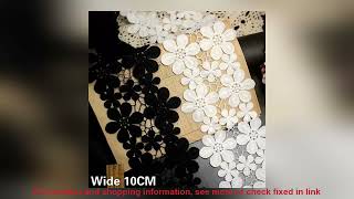 10CM Wide High Quality Exquisite Lace Cotton Embroidery Ribbon Lace Trim Skirt S [upl. by Tann]