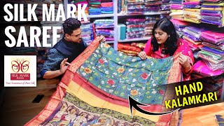 Pure Silk Saree Wholesaler in Kolkata  Kalamkari Designs Tussar Saree 2024  SILK MARK CERTIFIED ✔ [upl. by Ardyce]