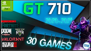 NVIDIA GeForce GT 710 2gb in 30 GAMES  2020  2024 [upl. by Hyozo]