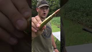 50 BMG Armor Piercing Round Vs Cast Iron Kettlebell Kentucky Ballistics [upl. by Pressman]