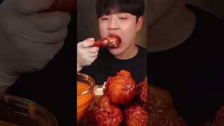 Barbecue chicken and cheese sauce mukbang mukbang trending viralvideo shorts video food [upl. by Odo]