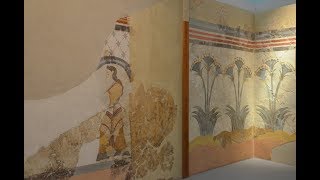 Akrotiri Prehistoric city Museum of Prehistoric Thira and Archaeological in Santorini in 4k [upl. by Aitnauq430]