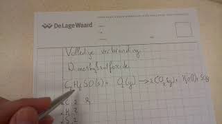 Volledige verbranding van dimethylsulfoxide [upl. by Spence]