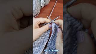 Как набрать петли для подреза или от края knitting вязаниеспицами [upl. by Tahpos]