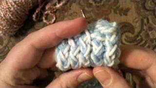 How to Loom Knit Beginner E wrap ew Stitch now with CC [upl. by Aciraa]