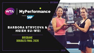 My Performance 360  Barbora Strycova amp Hsieh SuWei  2020 Brisbane Doubles Final [upl. by Enoryt]