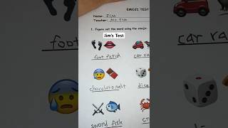 Grading Jim’s test asmr school teacher test quiz emojichallenge [upl. by Otilopih]