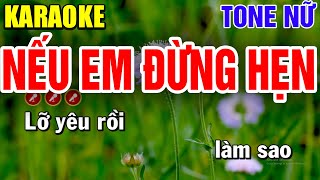 NẾU EM ĐỪNG HẸN Karaoke Nhạc Sống Tone Nữ  CỰC HAY  ► Dũng Trần Karaoke [upl. by Asetal]