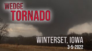 TORNADOES In IOWA  Winterset Wedge Tornado in MARCH [upl. by Lleuqar]