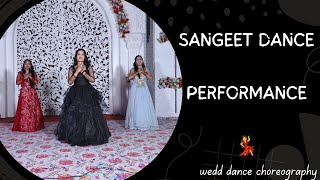 Sangeet dance performance  sangeet dance mashup  brides sisters  wedding dance choreography [upl. by Htebsle]