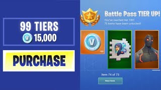 BUYING EVERY SEASON 4 BATTLE PASS TIER in Fortnite Battle Royale [upl. by Nannie]