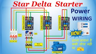 Star Delta Starter Power Wiring Connection Diagram ⚡💥  StepbyStep Guide [upl. by Ervine695]