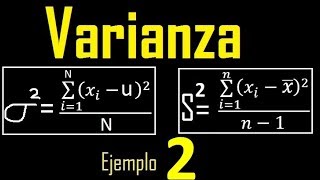 Varianza para datos no agrupados con interpretación ejemplo 2 [upl. by Mehs]