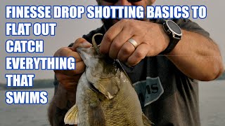 FINESSE DROPSHOTTING BASICS TO FLAT OUT CATCH EVERYTHING THAT SWIMS [upl. by Larrej]