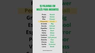 15 PALAVRAS EM INGLÊS PARA INICIANTES [upl. by Zeta]