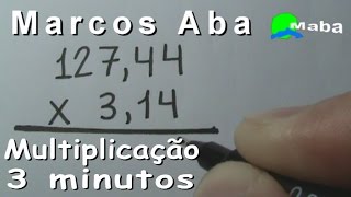 MULTIPLICAÇÃO NÚMEROS DECIMAIS com vírgula  Em apenas três minutos [upl. by Page]