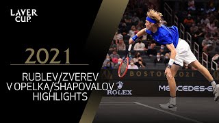 Match 9 Highlights  RublevZverev vs OpelkaShapovalov  Laver Cup 2021 [upl. by Frost]