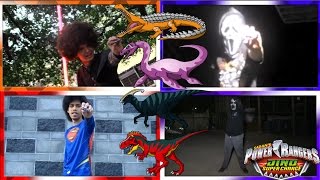 Power Rangers Dino Super Charge Halloween Collab Morph [upl. by Ayoj]