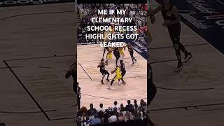 ME IF MY ELEMENTARY SCHOOL RECESS HIGHLIGHTS GOT LEAKED😤😎🏀🔥 lebronjames basketball highlights [upl. by Aldora25]