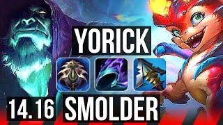 YORICK vs SMOLDER TOP  916 Godlike  EUW Master  1416 [upl. by Isle]