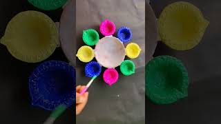 Easy diya decoration ideas 😱 beautiful diyadecoration diy ytshorts diwalidecor shorts fun ✨✨ [upl. by Maddeu854]