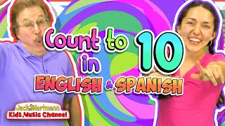 Count to 10 in English and Spanish  Jack Hartmann [upl. by Nuris]