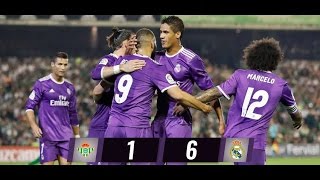 Goles BETIS 1 VS REAL MADRID 6 Resumen completo [upl. by Norrehc]