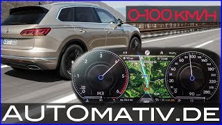 VW Touareg 30 V6 TDI 286 PS 600 Nm 0100 Beschleunigung Acceleration [upl. by Obel]