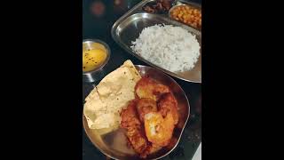 Desi Loaded Veg Thali 😋🥰 shorts chole rice dalfry food yummy tasty youtubeshorts shortvideo [upl. by Casteel978]