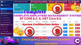 EP 9 Complete Employees Management System Using ASPNET Core MVC EF CoreSQLAdminLTE Perform CRUD💥 [upl. by Cheshire]