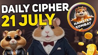 21 July Hamster Kombat Daily Cipher Today [upl. by Sikras715]