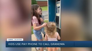 Oklahoma family finds working pay phone in Beggs [upl. by Sheeran]