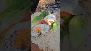 Egg sandwich 🥚🌯 egg sandwich asmr food outdoor cooking camping shorts [upl. by Eillac268]