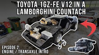 Building A Lamborghini Countach Replica With A V12 Toyota 1GZFE  Ep 2 EngineTransaxle [upl. by Nerred]