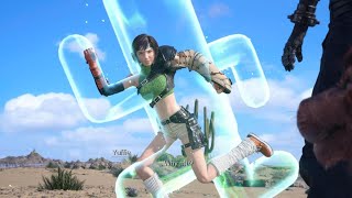 FINAL FANTASY VII REBIRTH Cute Yuffie trying to resist the Cactuar 🌵 Pose [upl. by Ball]