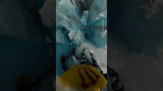 Skier Falls Into Massive Glacier Crevasse in French Alps [upl. by Aneev391]