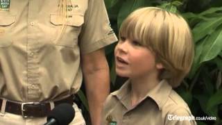 Steve Irwins son feeds his first crocodile [upl. by Bellanca]