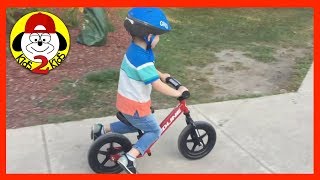 5 Steps of How to Ride a Balance Bike Feat Strider 12  Sport [upl. by Otsirave]