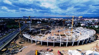 The works are progressing at the Targoviste stadium [upl. by Oxley890]