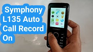 Symphony L135 Auto call Recording On Off Setting [upl. by Ecnerrot]