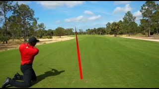 TIGER WOOD SWins LongDrive Contest FROM HIS KNEES [upl. by Ayidah]