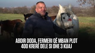 Abdir Doda fermeri që mban plot 400 krerë dele si dhe 3 kuaj [upl. by Egiap]