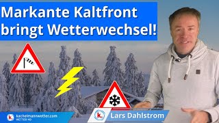 Markante Kaltfront bringt Wetterumstellung  erstes Winterwochenende steht an [upl. by Tyika]