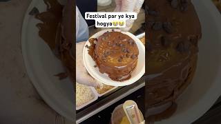 Food Festival Gone Wrong😭 cakevideos food cakedecorating chocolatedessert croissant truffle [upl. by Sellers]