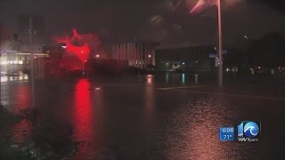 Overnight flooding in Hampton Roads [upl. by Burkitt]