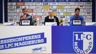 Pressekonferenz vor dem Spiel MSV Duisburg gegen 1 FC Magdeburg [upl. by Ermine95]