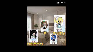 Knock knock whos there 😂 4 silly friends gacha club memetrend [upl. by Caines]